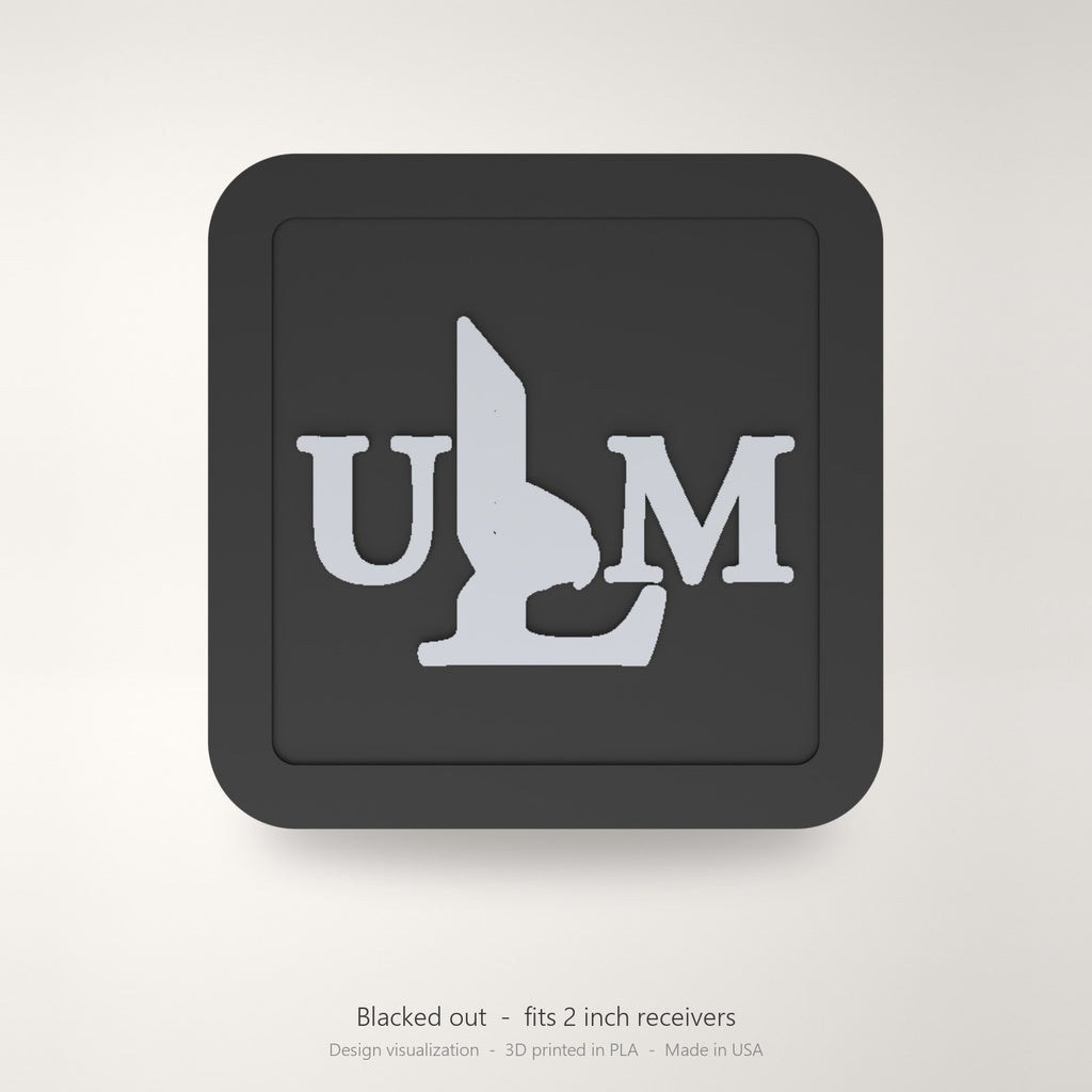 UL Monroe Warhawks Blackout Trailer Hitch Cover 2 Inch Receiver Black
