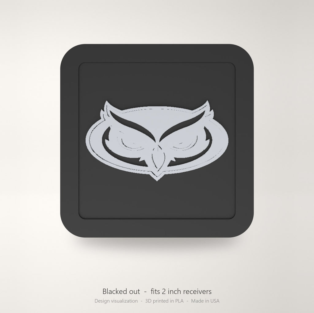 Florida Atlantic Owls FAU Blackout Trailer Hitch Cover 2 Inch Receiver