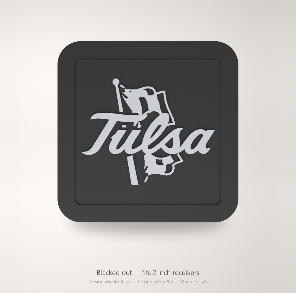 Tulsa Golden Hurricane Blackout Trailer Hitch Cover 2 Inch Receiver