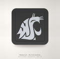 Washington State Cougars WSU Blackout Trailer Hitch Cover 2 Inch Receiver