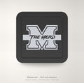 Marshall Thundering Herd Blackout Trailer Hitch Cover 2 Inch Receiver