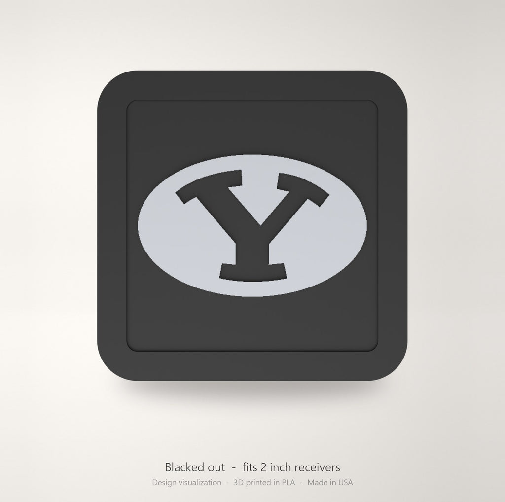 BYU Cougars Blackout Trailer Hitch Cover 2 Inch Receiver Black