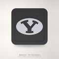 BYU Cougars Blackout Trailer Hitch Cover 2 Inch Receiver Black