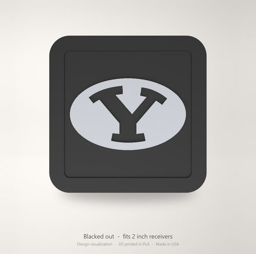 BYU Cougars Blackout Trailer Hitch Cover 2 Inch Receiver Black