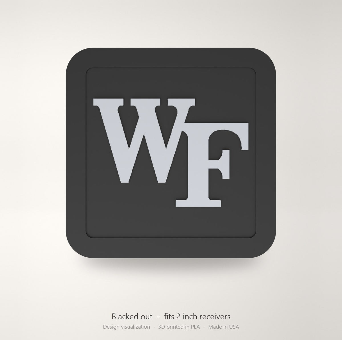 Wake Forest Demon Deacons Blackout Trailer Hitch Cover 2 Inch Receiver