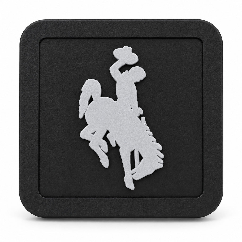 Wyoming Cowboys Blackout Trailer Hitch Cover 2 Inch Receiver Black