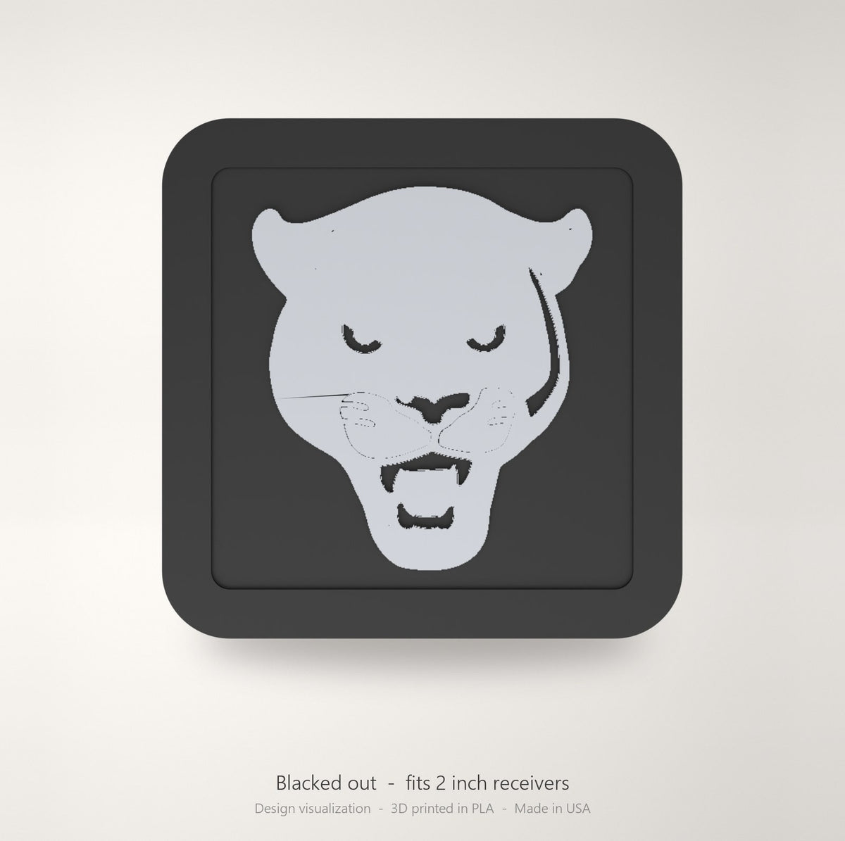 Florida International Panthers FIU Blackout Trailer Hitch Cover 2 Inch Receiver