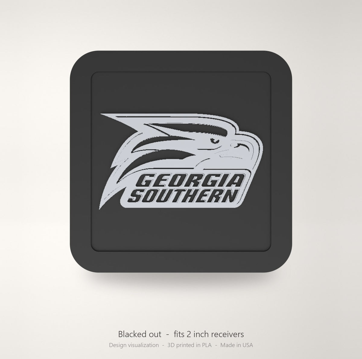 Georgia Southern Eagles Blackout Trailer Hitch Cover 2 Inch Receiver