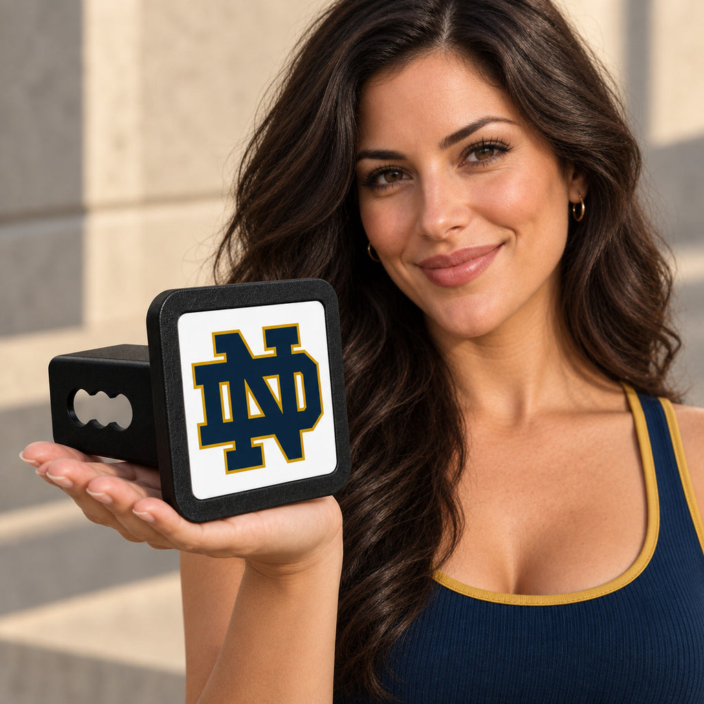 Notre Dame Fighting Irish Trailer Hitch Cover 2 Inch Receiver Blackout