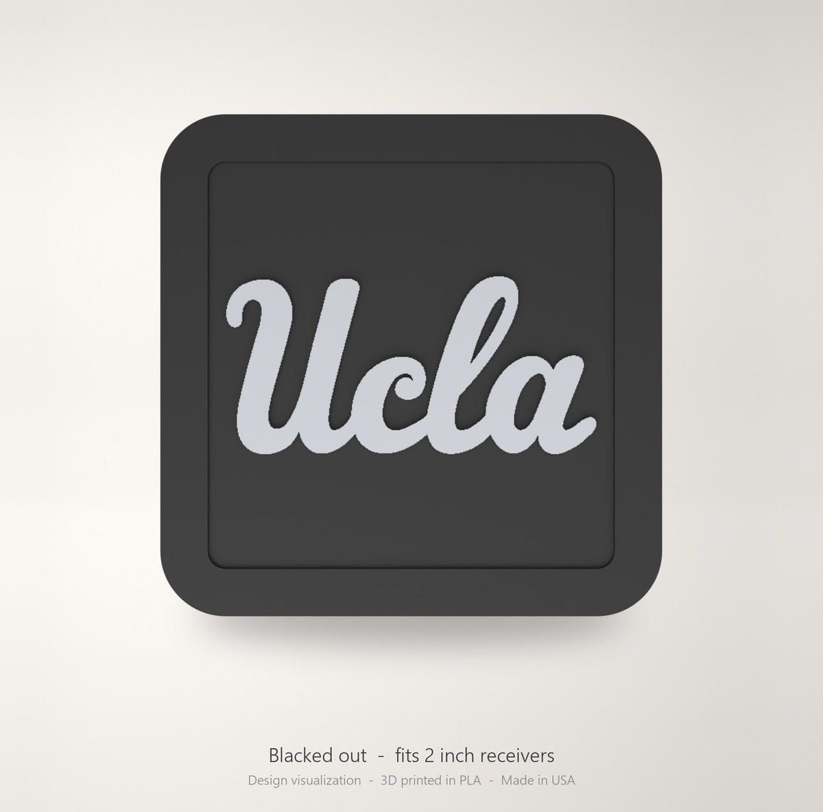 UCLA Bruins Blackout Trailer Hitch Cover 2 Inch Receiver Black