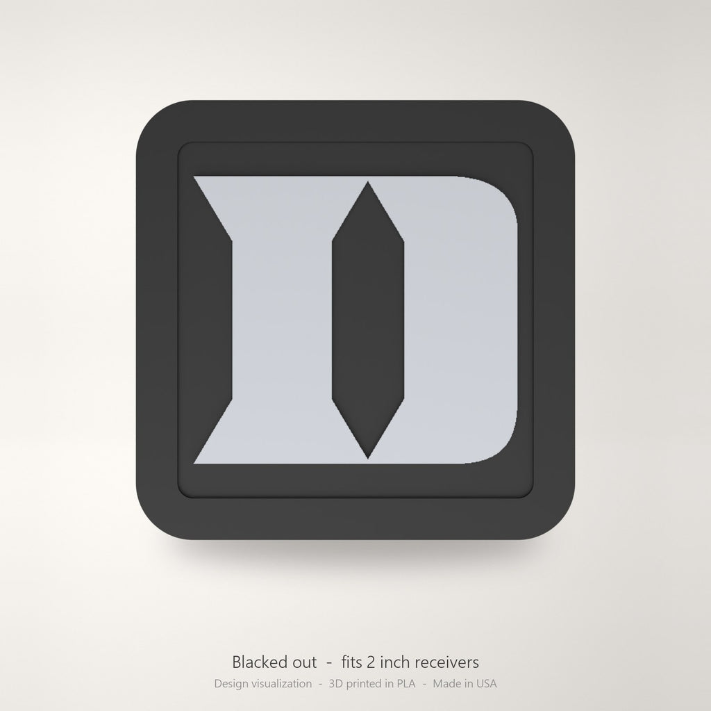 Duke Blue Devils Blackout Trailer Hitch Cover 2 Inch Receiver Black
