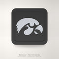 Iowa Hawkeyes Blackout Trailer Hitch Cover 2 Inch Receiver Black