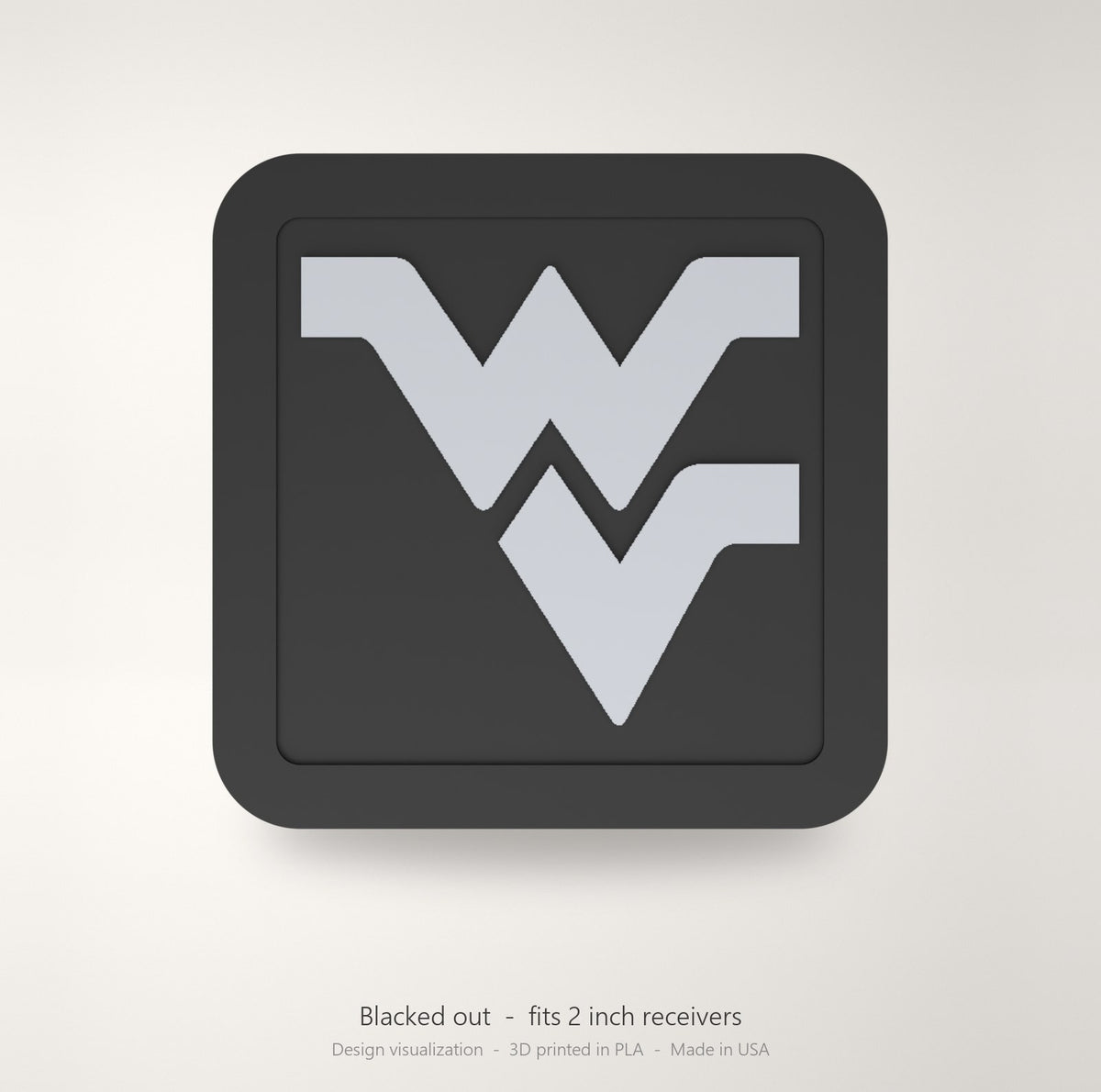 West Virginia Mountaineers Blackout Trailer Hitch Cover 2 Inch Receiver