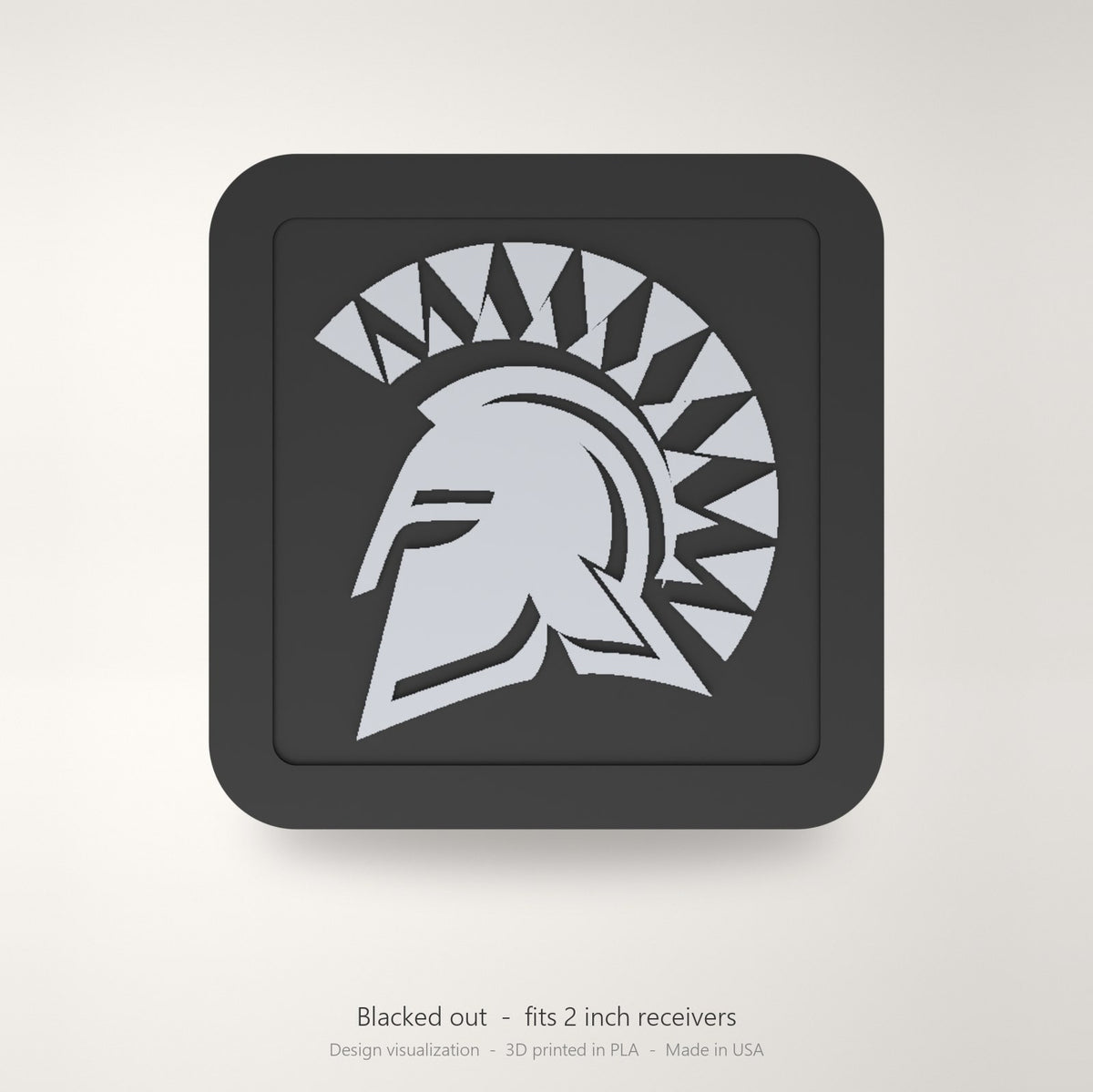 San Jose State Spartans SJSU Blackout Trailer Hitch Cover 2 Inch Receiver