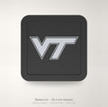 Virginia Tech Hokies VT Blackout Trailer Hitch Cover 2 Inch Receiver Black