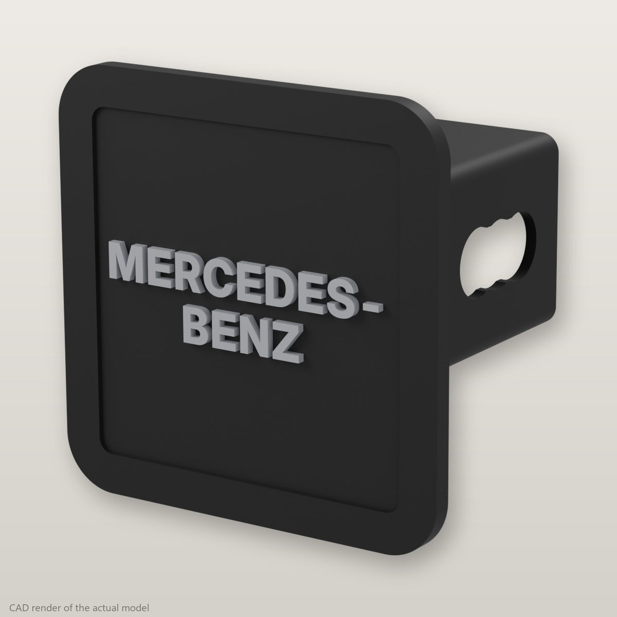 Mercedes-Benz Trailer Hitch Cover 2 Inch 1.25 Inch Receiver Plug Raised Letters