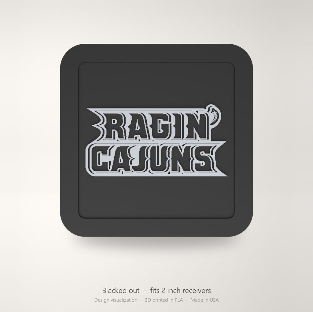 Louisiana Ragin Cajuns Blackout Trailer Hitch Cover 2 Inch Receiver