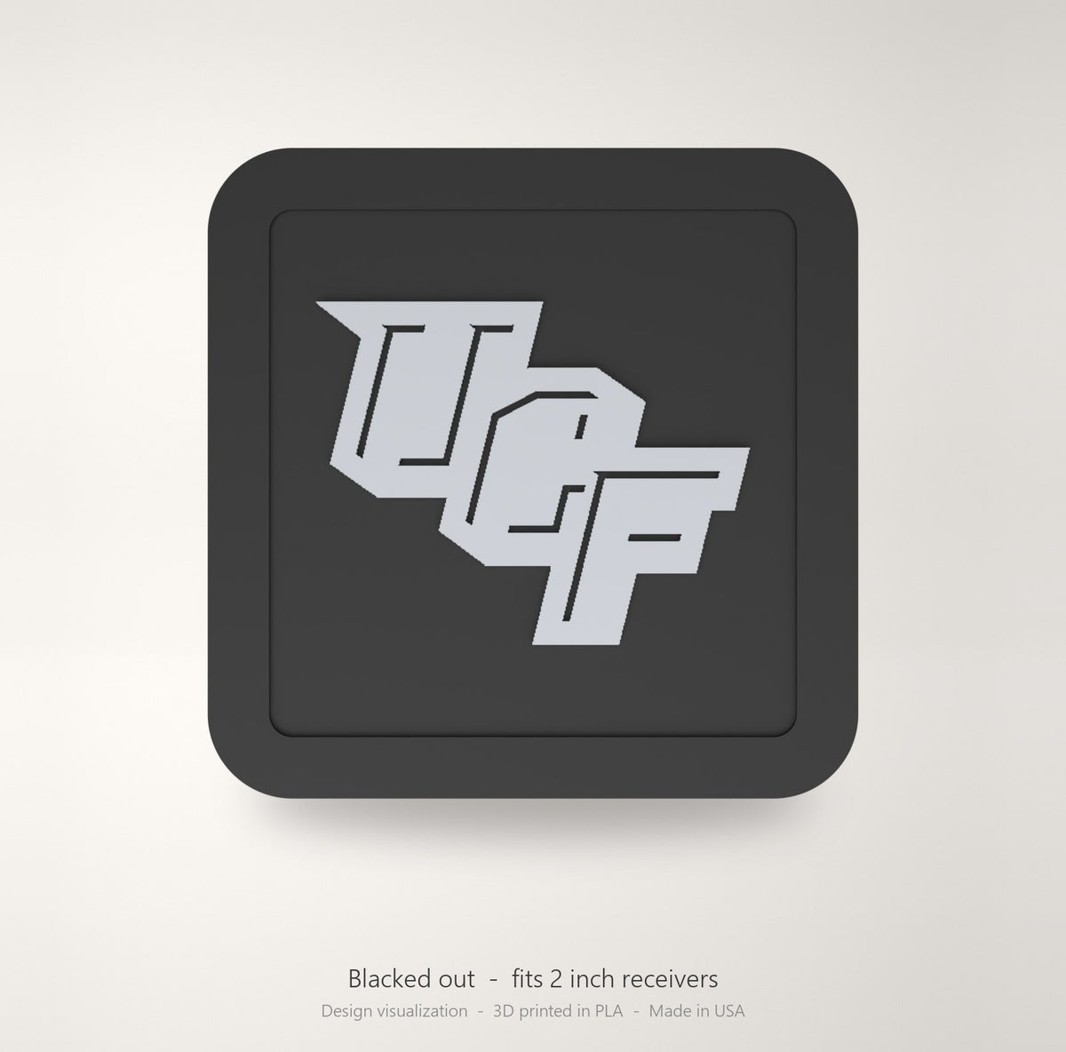 UCF Knights Blackout Trailer Hitch Cover 2 Inch Receiver Black