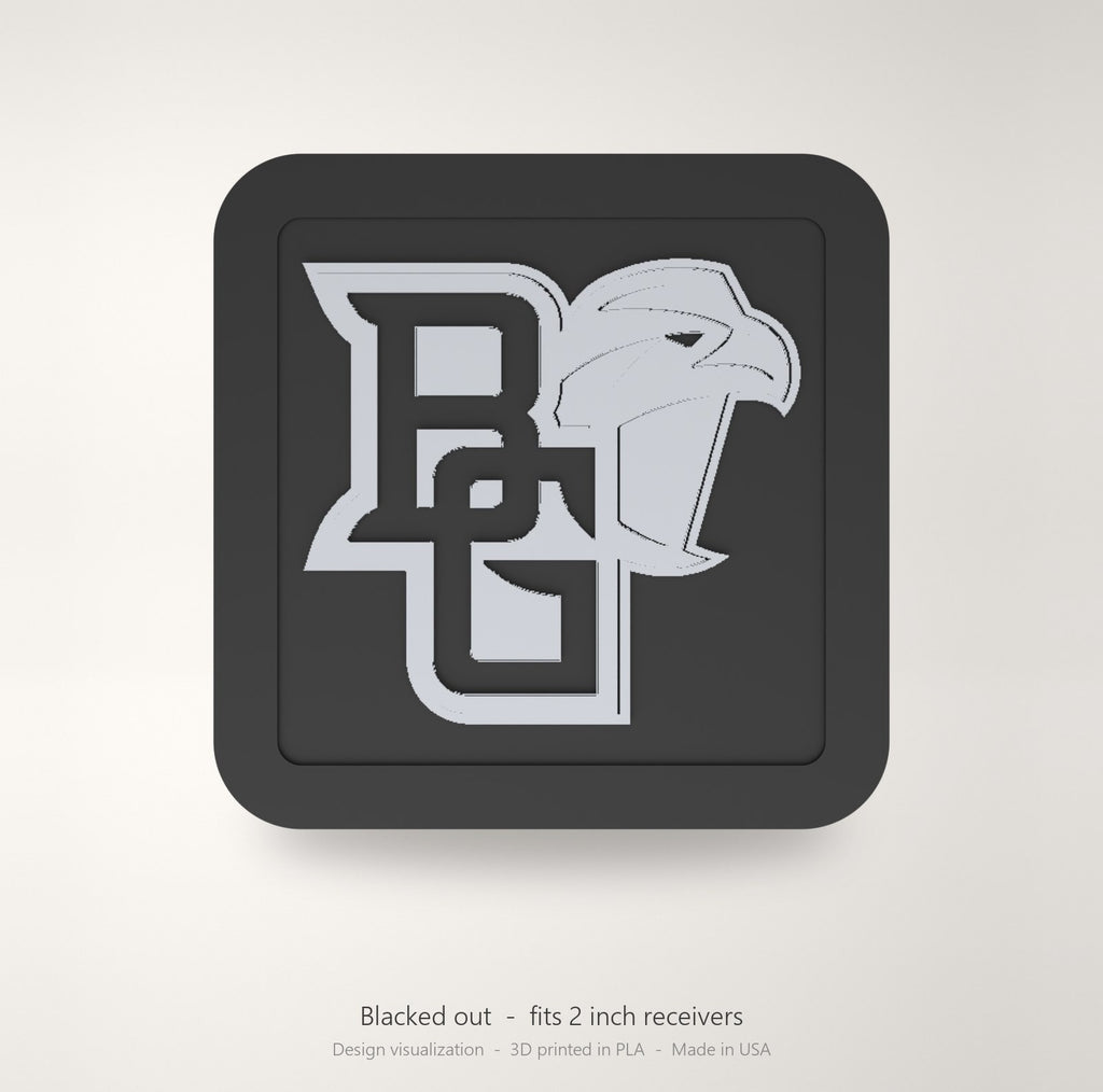 Bowling Green Falcons Blackout Trailer Hitch Cover 2 Inch Receiver