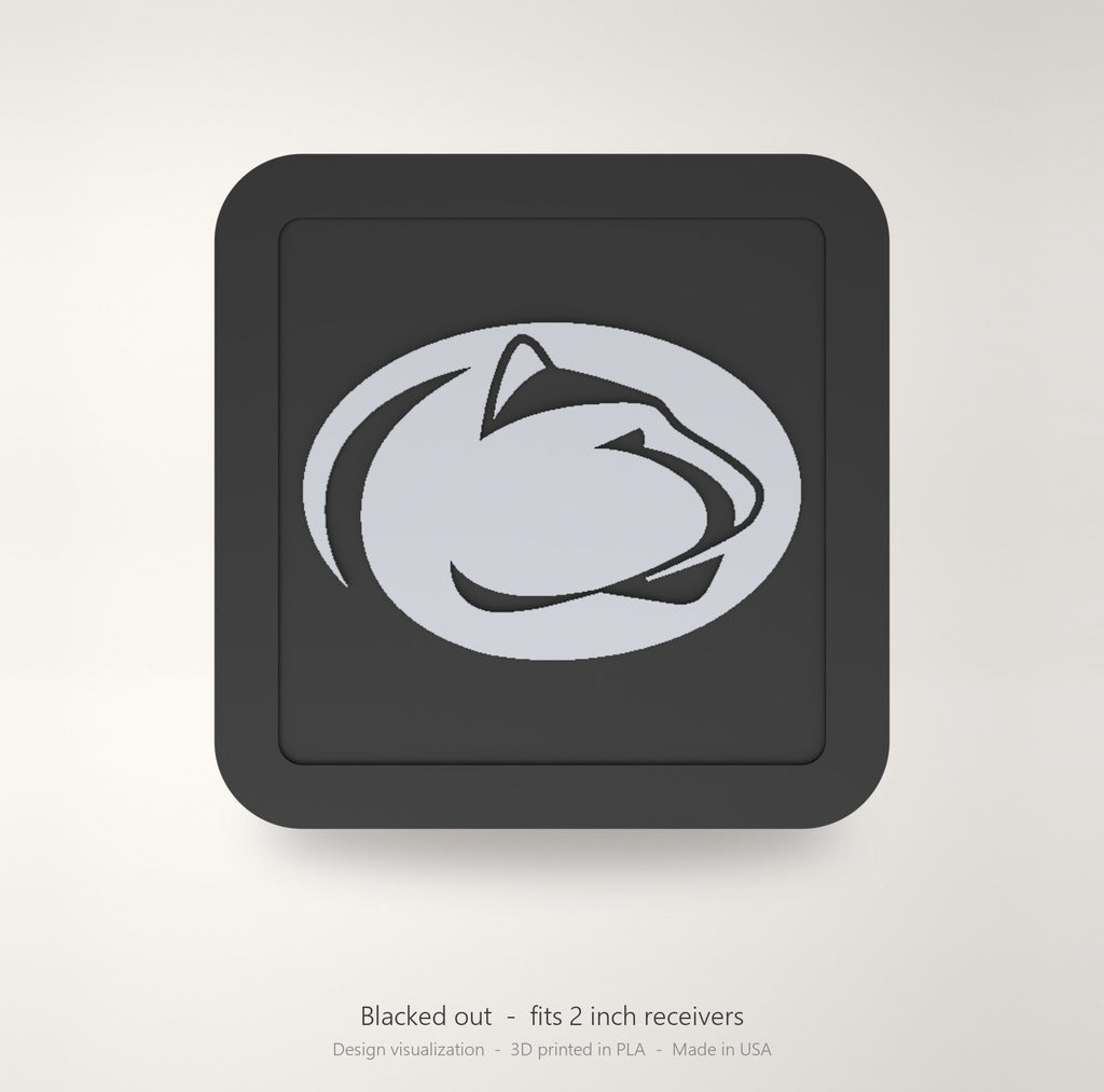 Penn State Nittany Lions PSU Blackout Trailer Hitch Cover 2 Inch Receiver