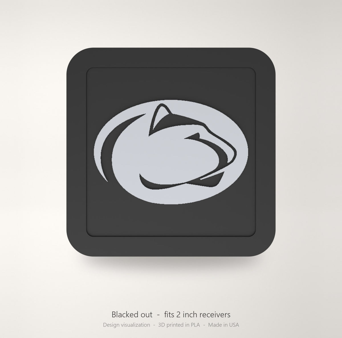 Penn State Nittany Lions PSU Blackout Trailer Hitch Cover 2 Inch Receiver