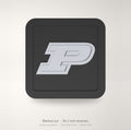Purdue Boilermakers Blackout Trailer Hitch Cover 2 Inch Receiver Black