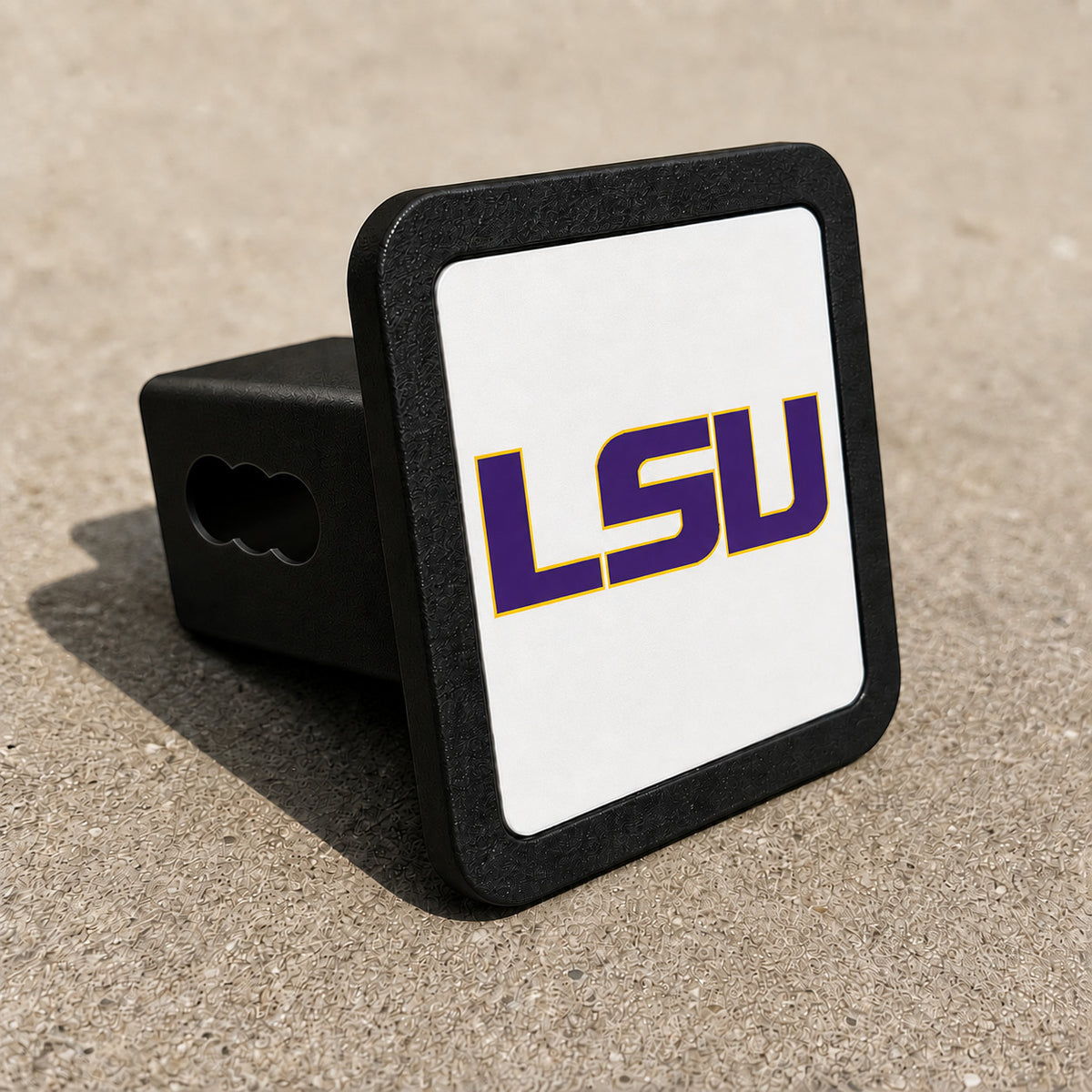 LSU Tigers Trailer Hitch Cover 2 Inch Receiver Blackout Oval