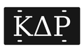 Kappa Delta Rho Greek Letters Car Tag 12x6 Black White License Plate