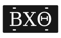 Beta Chi Theta Greek Letters Car Tag 12x6 Black White License Plate