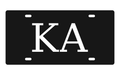 Kappa Alpha Society Greek Letters Car Tag 12x6 Black White License Plate