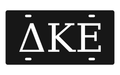 Delta Kappa Epsilon Greek Letters Car Tag 12x6 Black White License Plate