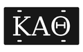 Kappa Alpha Theta Greek Letters Car Tag 12x6 Black White License Plate