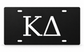 Kappa Delta Greek Letters Car Tag 12x6 Black White License Plate