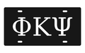 Phi Kappa Psi Greek Letters Car Tag 12x6 Black White License Plate