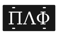 Pi Lambda Phi Greek Letters Car Tag 12x6 Black White License Plate