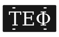 Tau Epsilon Phi Greek Letters Car Tag 12x6 Black White License Plate