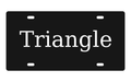 Triangle Greek Letters Car Tag 12x6 Black White License Plate
