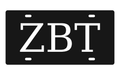 Zeta Beta Tau Greek Letters Car Tag 12x6 Black White License Plate